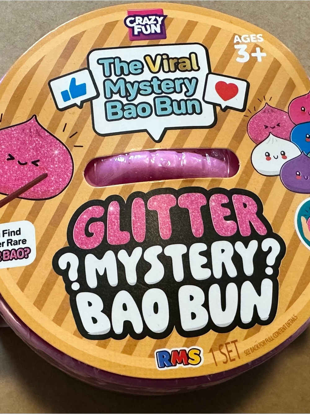 Crazy Fun Viral Mystery Bao Bun Glitter Squishy Dumpling Blind Bag Sealed